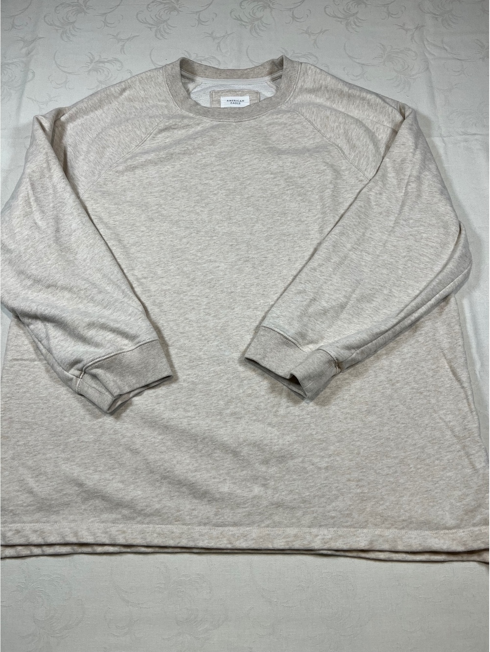 Womans American Eagle Tan Crewneck Sweatshirt Soft/Comfy Size XL